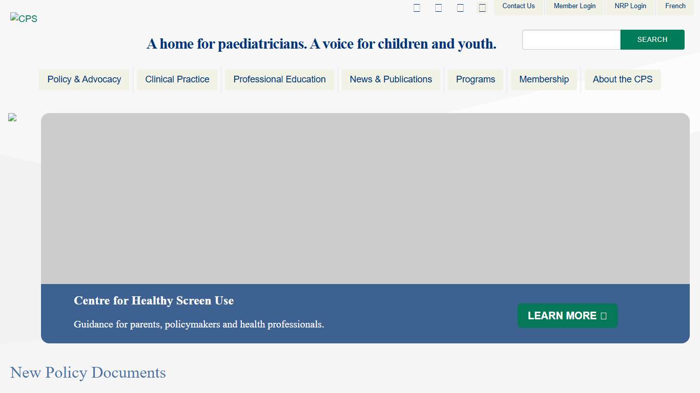 A home for paediatricians. A voice for children and youth. Canadian Paediatric Society